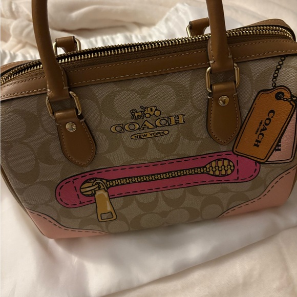 Coach Rowan Satchel In Signature Canvas 
Trompe L'oeil Print Khaki
Final sale - Picture 4 of 4